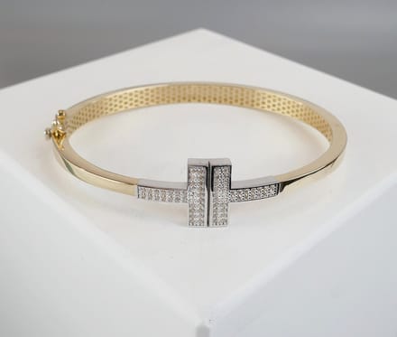 Bicolor goud Christian bangle