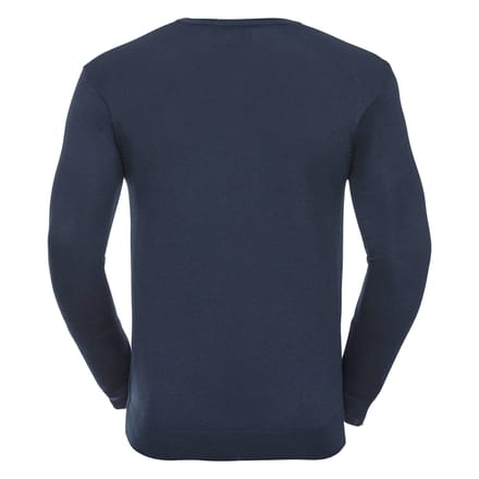 Russell Collection Heren Gebreid V Hals Sweatshirt (Franse marine)