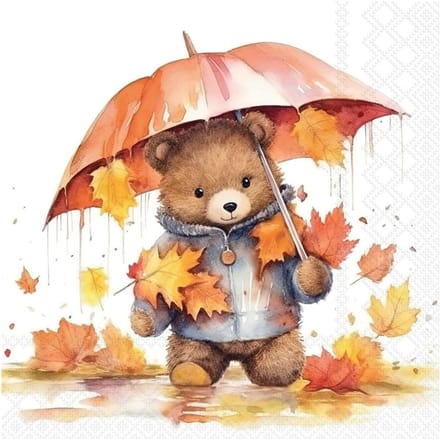 Lunch Servetten Umbrella bear - Ambiente - 33x33 cm