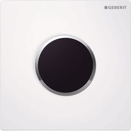 Geberit type 10 urinioir bedieningsplaat - 230V- ronde knop - wir/glans chroom