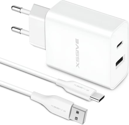 Snellader - 1 Meter - Geschikt voor iPhone 15, 16 en Samsung Galaxy - USB-C Adapter met USB-A naar USB C Kabel