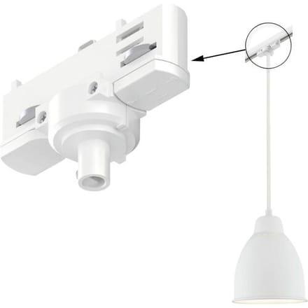 Paulmann 91386 91386 230V-railsysteemcomponenten Pendelophanging ProRail3 Wit
