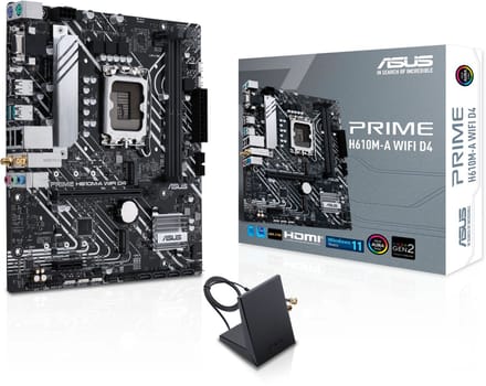 ASUS PRIME H610M-A WIFI D4 Moederbord - Intel H610 - Intel LGA1700 - DDR4 RAM - Micro-ATX