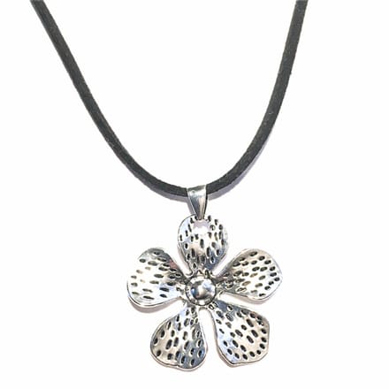 Ketting-Bloem-Metaal-45 cm-Rachel- Charme Bijoux