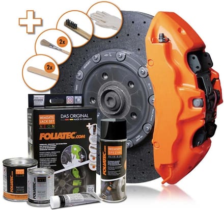 Foliatec Remklauwlakset - NEON oranje - 4 Componenten