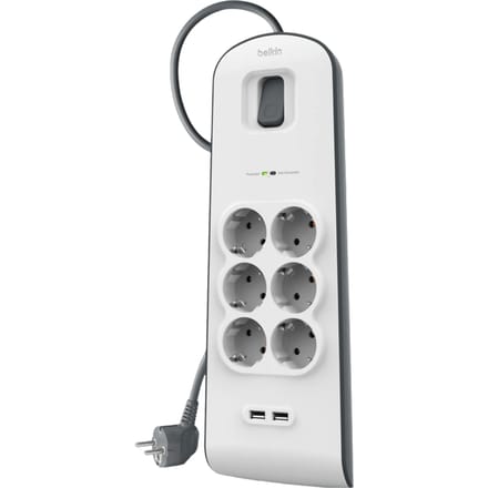 Belkin Surge Protector 6 outlet 2 meter 2x usb