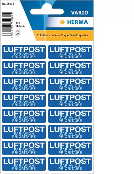 HERMA Textetiketten "mit Luftpost"