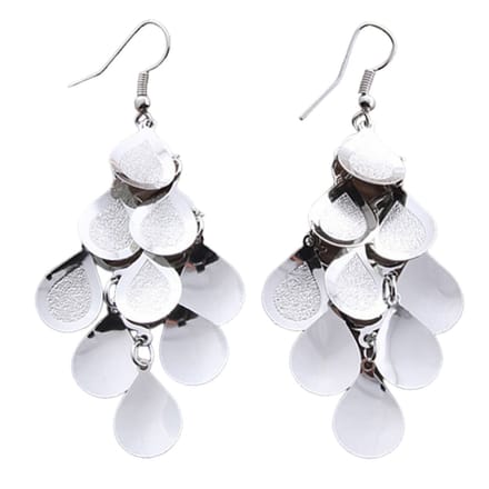 Fako Bijoux® - Oorbellen - Aluminium - Kleine Druppels - Zilverkleurig