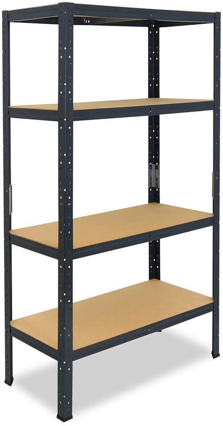 Shelfplaza HOME metalen stellingkast - 155x80x23 cm - antraciet - 4 planken