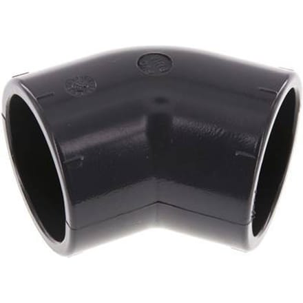 PVC 45 graden L-Fitting Lijmmof 50x62mm [2 stuks]