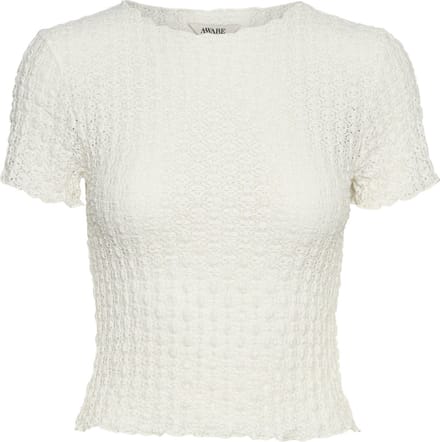 Vero Moda T-shirt Vmshelby Ss O-neck Short Top Vma No 10311731 Snow White Dames Maat - S