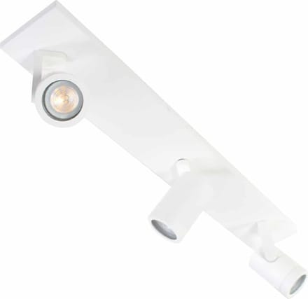 Opbouwspot Aston | Wit Metaal | Rechthoek | GU10 | 3-voudig | 65cm