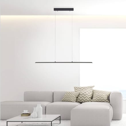 PURE LED hanglamp Lite, antraciet, 100 cm, CCT, dimbaar