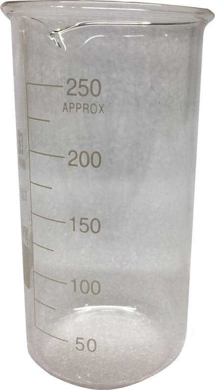 Bekerglas 250 ml – Hoog model van hittebestendig borosilicaatglas