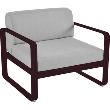 Fermob BELLEVIE fauteuil - B9 zwarte kers - 79 Flanelgrijs