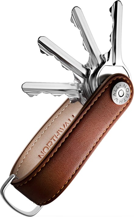 Northwall Sleutelhanger / Sleutel Organizer - 100% Echt Leer - Key Organizer Kechain - 2 tot 7 Sleutels (bruin)