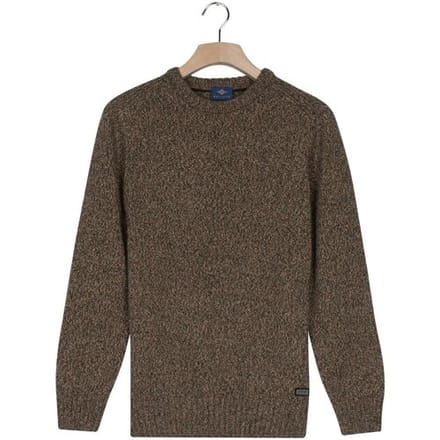 Baileys Trui Crew Neck Pullover Multicolor Single Knit Coffee Brown / male