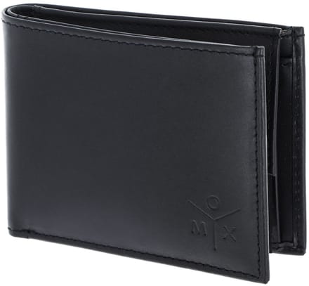 oxmox Leren portemonnee Leather Pocketbörse Ox Embossed Black zwart