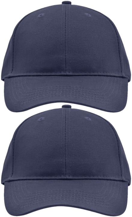 4x stuks 6-panel baseball navy blauwe caps/petjes