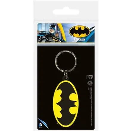 Sleutelhanger - Batman logo - rubber - metalen ring