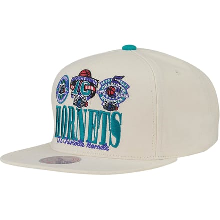 Mitchell And Ness NBA Charlotte Hornets Retro Snapback Pet Wit