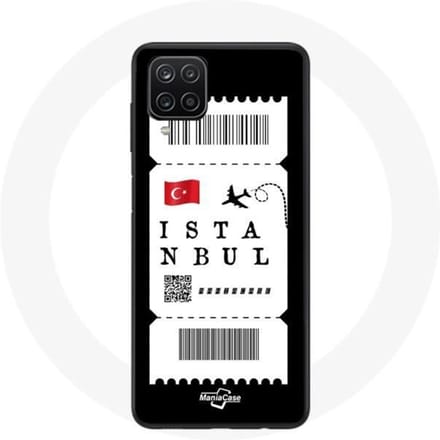 Coque Samsung Galaxy A12 Billet d'avion Istanbul