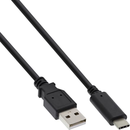 InLine USB C/USB A, 0.5 m 0.5m USB C USB A Zwart