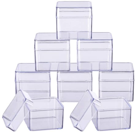 Dailygoody - Grote Vierkante Opbergcontainers - Transparante Plastic