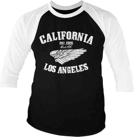 Route 66 Raglan top -XL- California Zwart/Wit