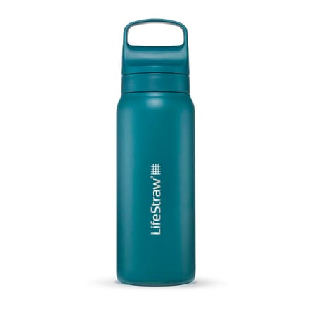 LifeStraw Go 2.0 Stainless Steel Water Filter Bottle - 1L - Laguna Teal-