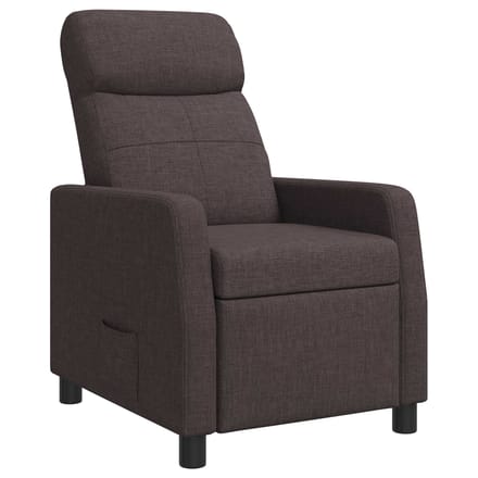 vidaXL - Recliner - Donkerbruin - Stof