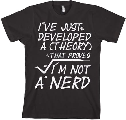 Hybris T-shirt ‘A Theory I'm Not A Nerd’ SH-1-15370-H18-17