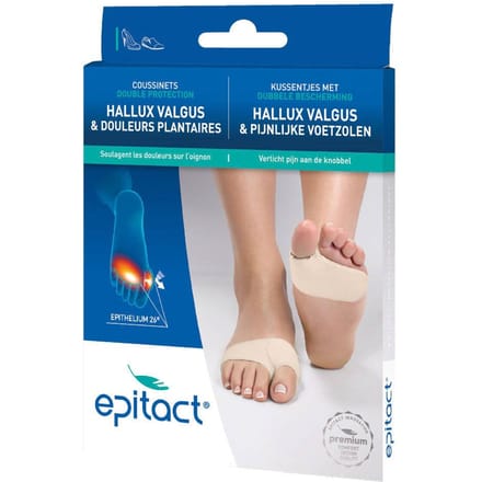 Epitact® Dubbele Bescherming Hallux Valgus & Pijnlijke Voetzolen Medium 1 Verband(en)