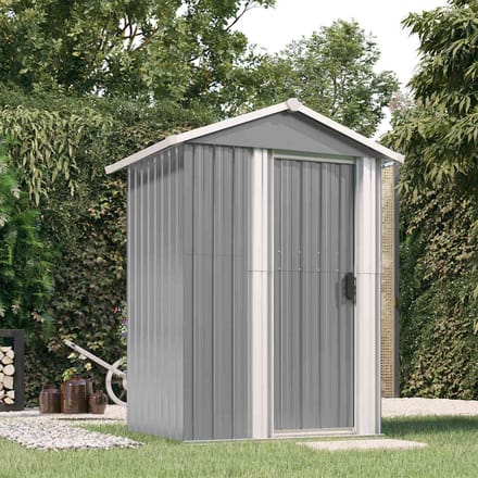 vidaXL - Tuinschuur - 126x97,5x177 - cm - gegalvaniseerd - staal - grijs