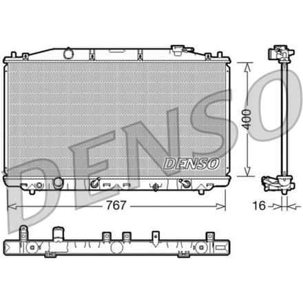 Radiator, motorkoeling DENSO DRM40025