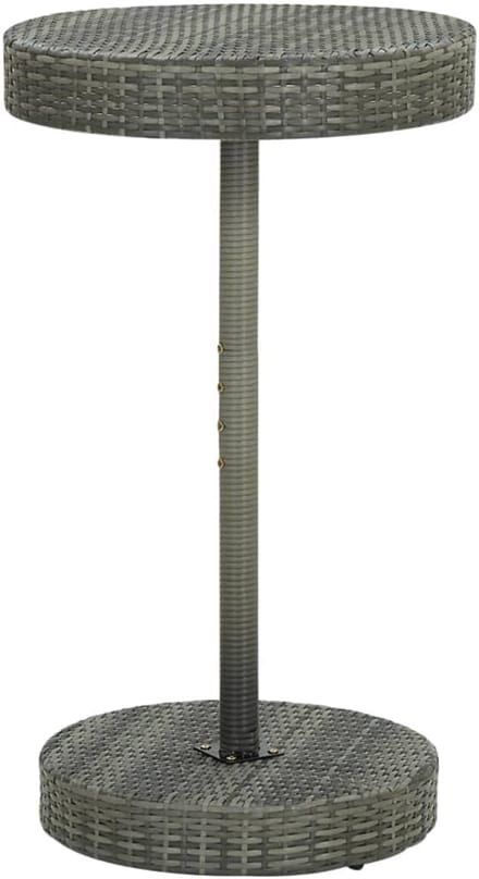 Tuinmeubel Rechthoekige Tafel 60,5x106 cm Poly Rattan Grijs