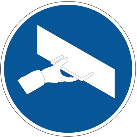 Handvat gebruiken bord - kunststof 100 mm