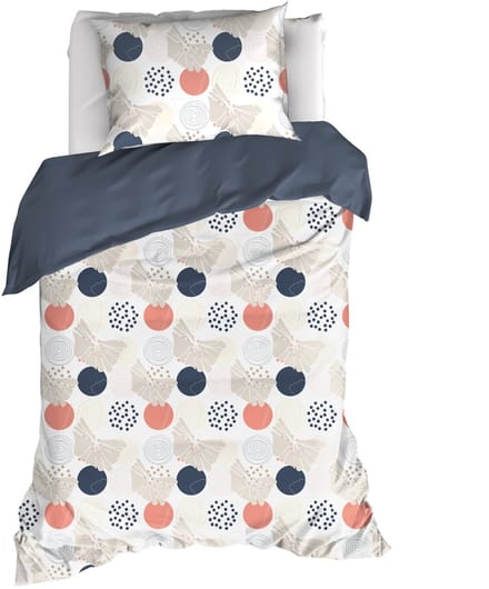 De Witte Lietaer Dekbedovertrek Hermes, Lyon Blue - 140 x 200/220 - Katoen Percal