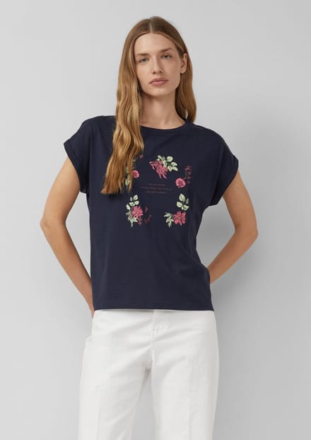 T-shirt met print op de voorkant casual pasvorm dames s.Oliver