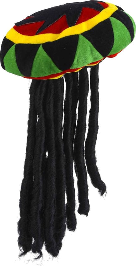 Vegaoo - Rasta muts met dreadlocks voor volwassenen