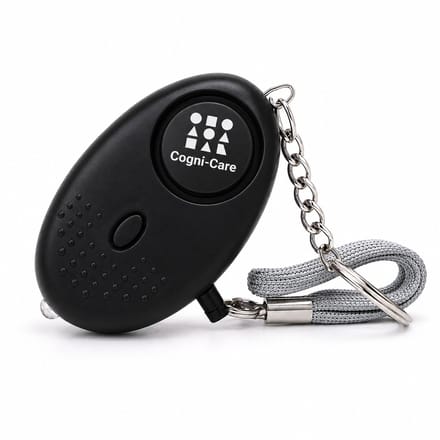 Veiligheidsalarm- zelfverdediging-130DB- sleutelhanger- Zwart