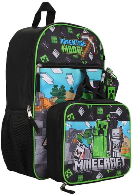 Minecraft Rugzak Jongens 5-delige set - Rugtas Meisjes