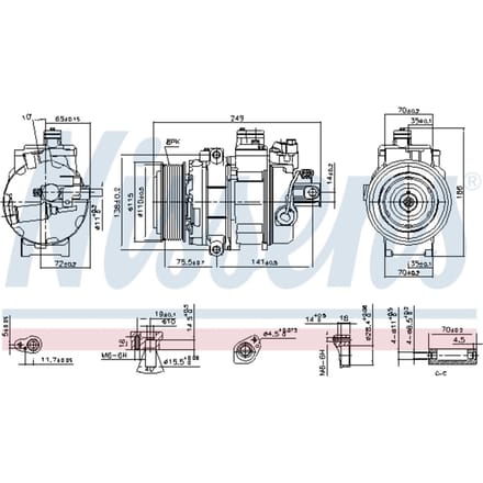 Compressor, airconditioner NISSENS 890359