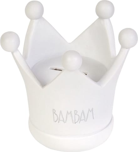BAMBAM Spaarpot Kroon - Wit