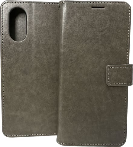 Portemonnee Book case Hoesje Geschikt voor: Oppo A17 - Grijs