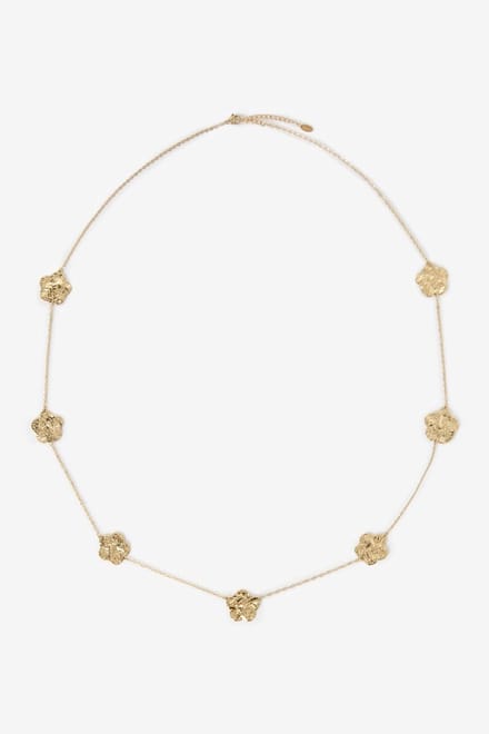 Sissy-Boy - Gold plated ketting met bloemen