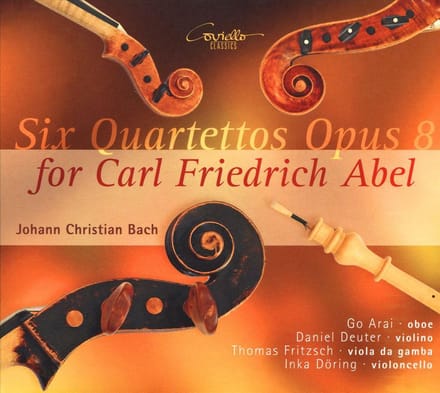 Johann Christian Bach: Six Quartettos Opus 8 for Carl Friedrich Abel