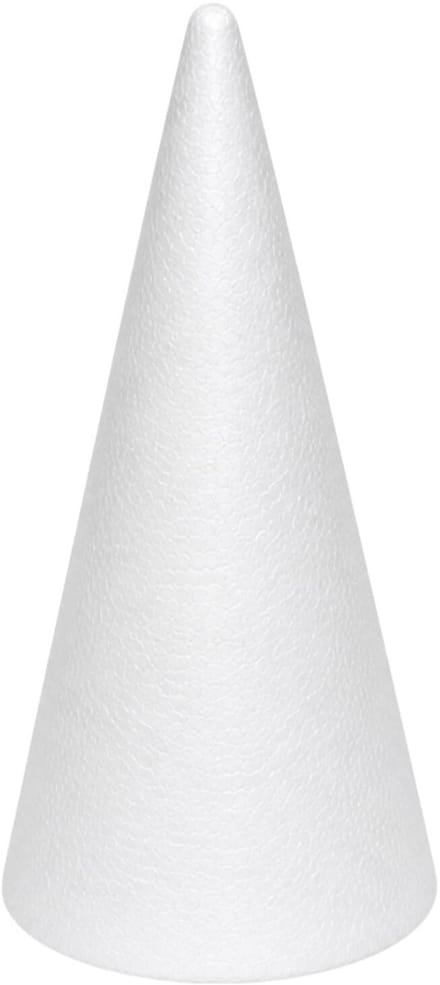 Piepschuim vormen - kegel - 1x - H40 x D18 cm - styropor hobby / DIY vorm - basis knutselfiguren
