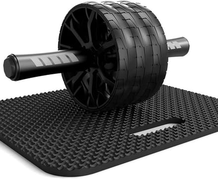 Buikspierroller - Ab Roller Wiel - Thuis trainen - Met terugslagveer - 30 cm - Zwart