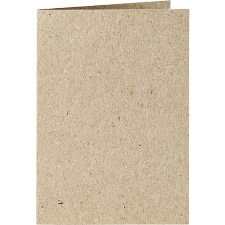 Correspondentiekaart Papicolor dubbel 105x148mm kraft grijs pak à 6 stuks